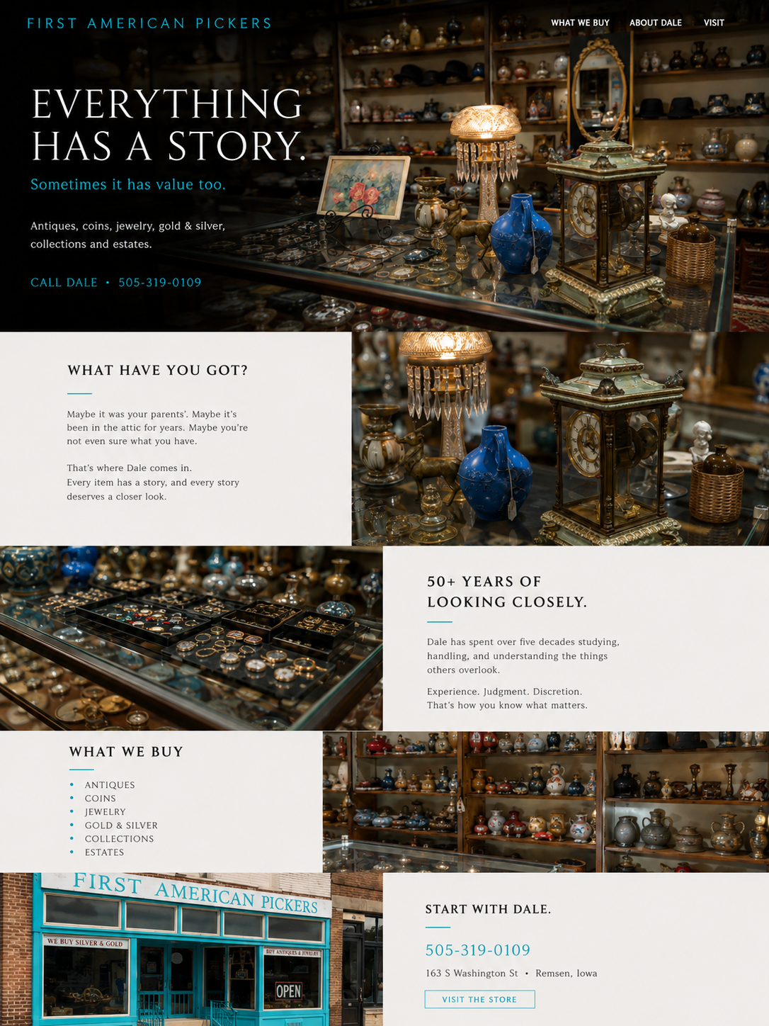 First American Pickers — Website Concept
